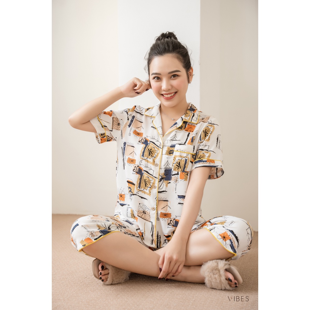 [Out of stock] VIBES Đồ bộ Pijama Lửng Lala Capri Py Set