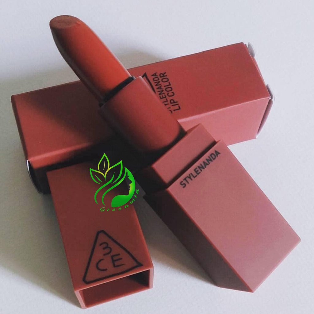 Son thỏi 3CE Mood Recipe Màu 909 Smoked Rose Màu Đỏ Gạch CHÍNH HÃNG