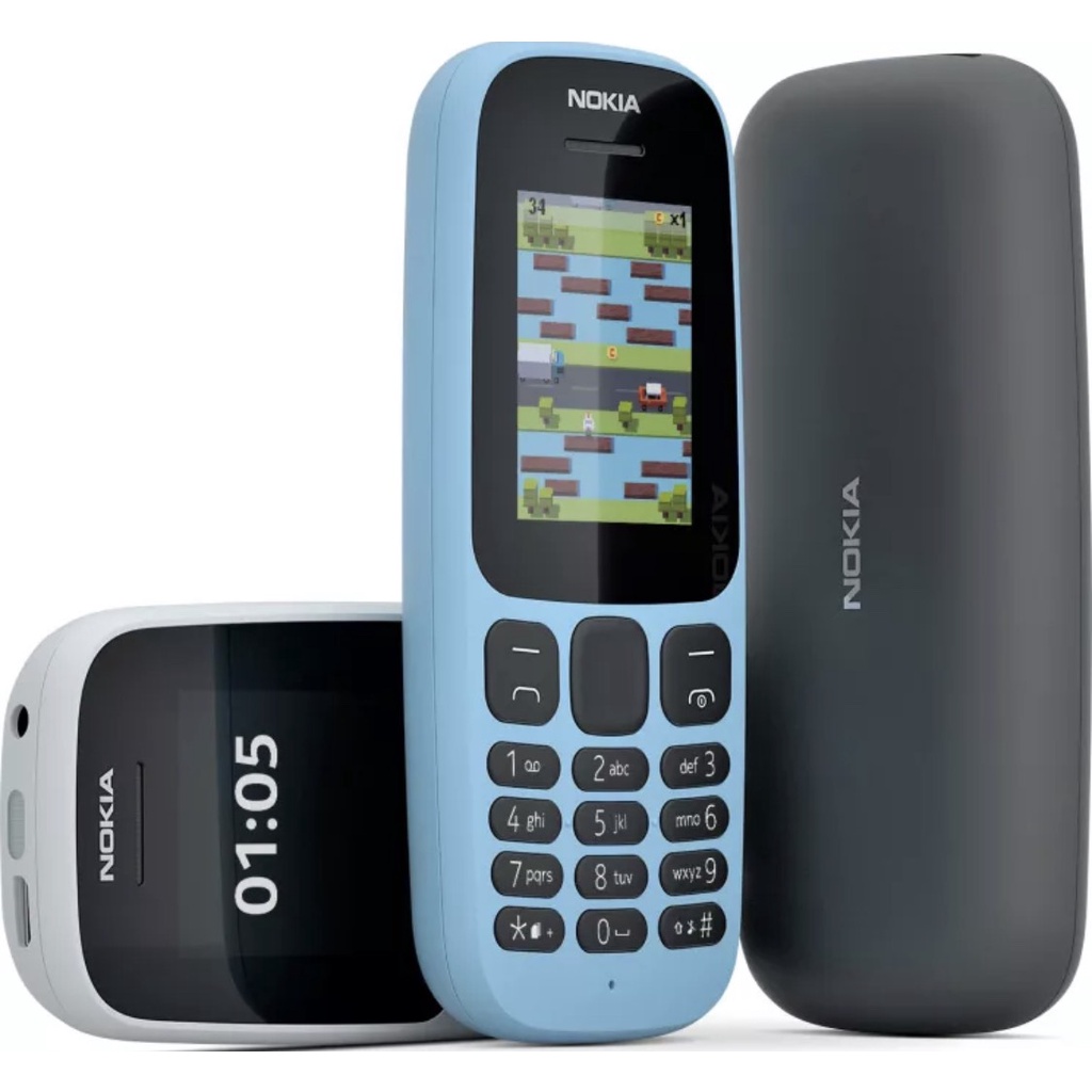 Nokia 105 2017 1 sim 2 sim mẫu mới nhất, Điện thoại nokia nghe gọi loa lớn kèm pin sạc