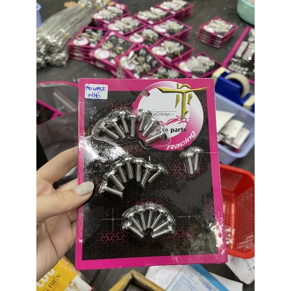 Combo ốc áo inox mẫu thái cho các dòng xe