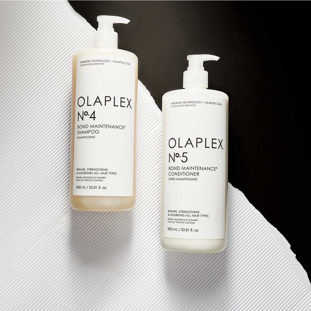Cặp dầu gội xả Olaplex 1000ml cho tóc hư tổn, khô xơ OLAPLEX No4 & No5