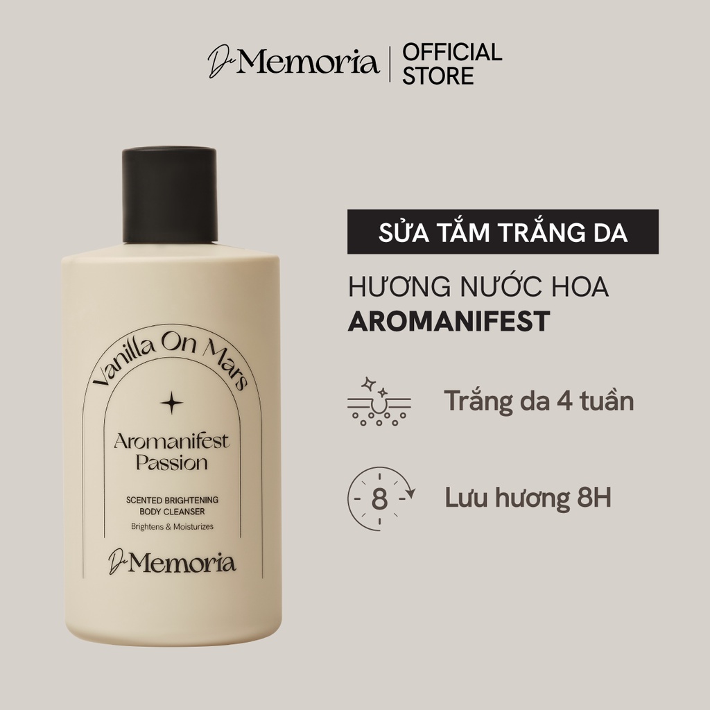 Sữa Tắm Trắng Da Hương Nước Hoa Thư Giãn D​e M​emoria Scented W​hitening B​ody Cleanser 300ml