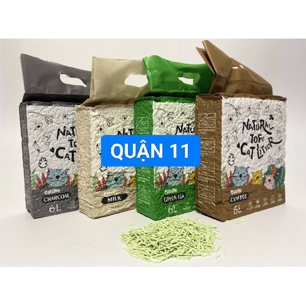 Cát đậu nành cho mèo Tofu Cat Litter Catsme 6L, Cát vệ sinh cho mèo đậu nành