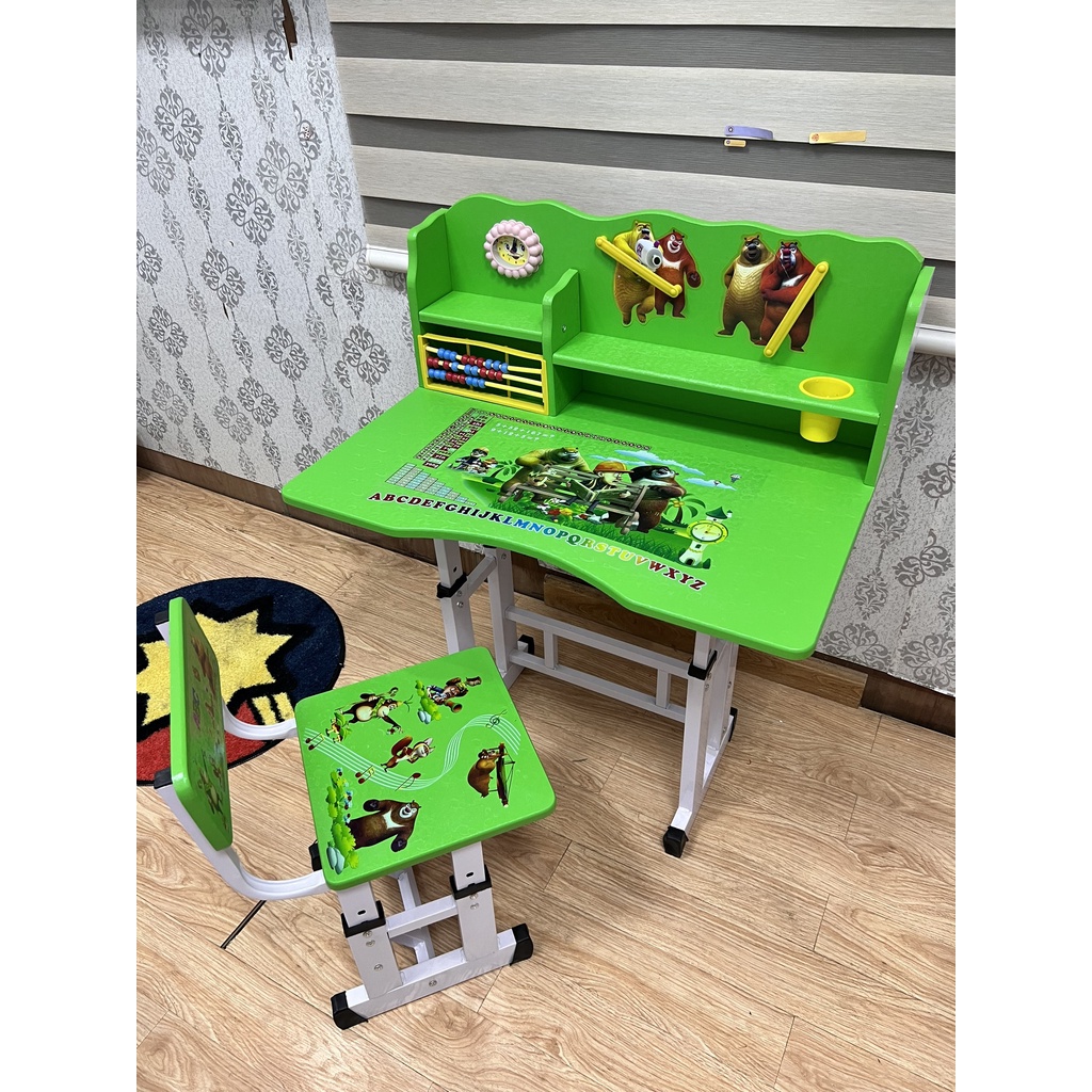 Bàn học thông minh có kệ sách cho bé 838