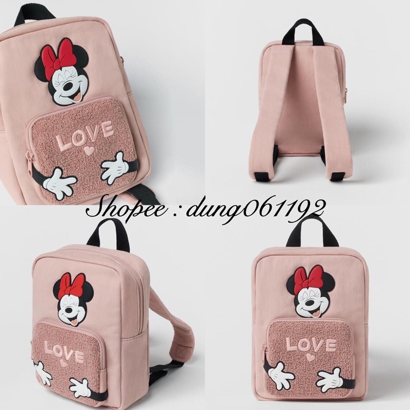 Balo cho bé trai,bé gái,balo mẫu giáo mickey mouse hồng 3D lông xù mẫu mới nhất 2023
