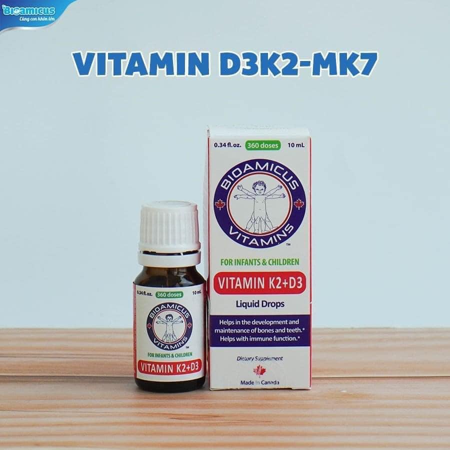 BioAmicus Vitamin D3K2MK7 Bao Kép 10ml