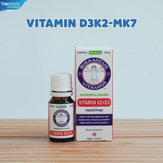 Bioamicus vitamin d3k2mk7 bao kép 10ml