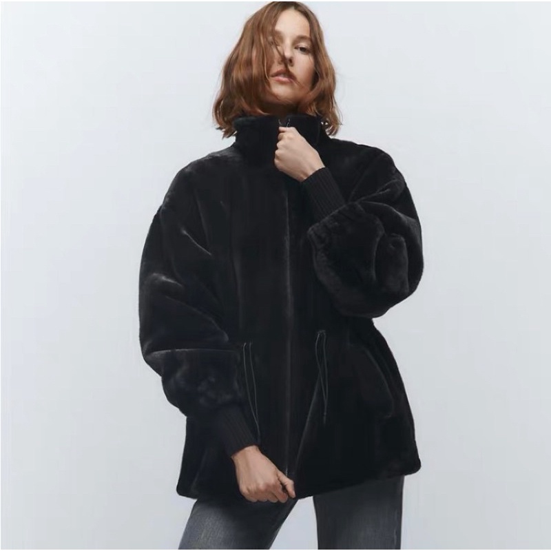 Made in Morocco - Áo khoác ZARA lông nhân tạo AL7CEG90N10
