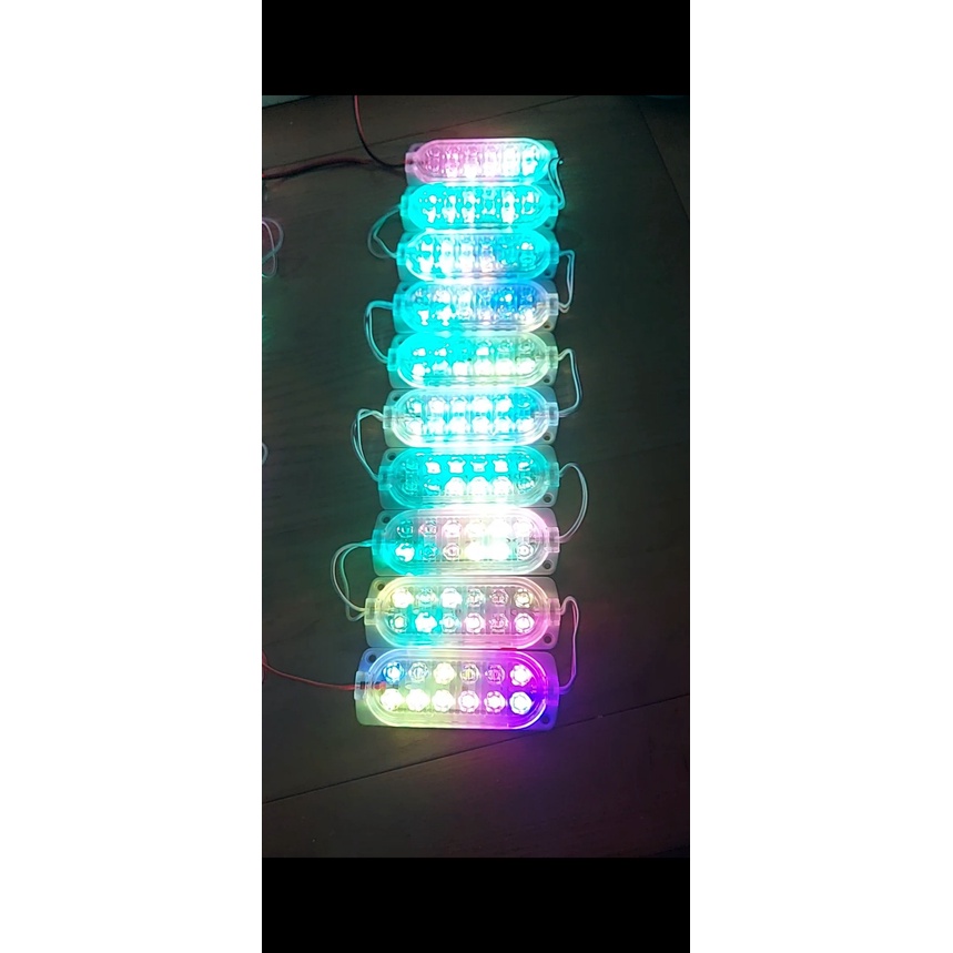 Dây led nháy trang trí nháy ga lăng nháy 7 màu, dây 10 đèn điện chung 12v, 24v