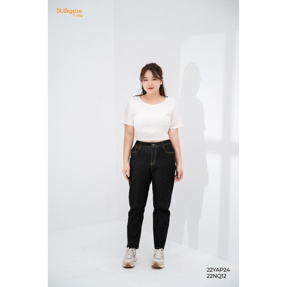 Quần jeans dáng baggy BIGSIZE (55kg đến 95kg) - 22NQ12 - [BU Bigsize Young]
