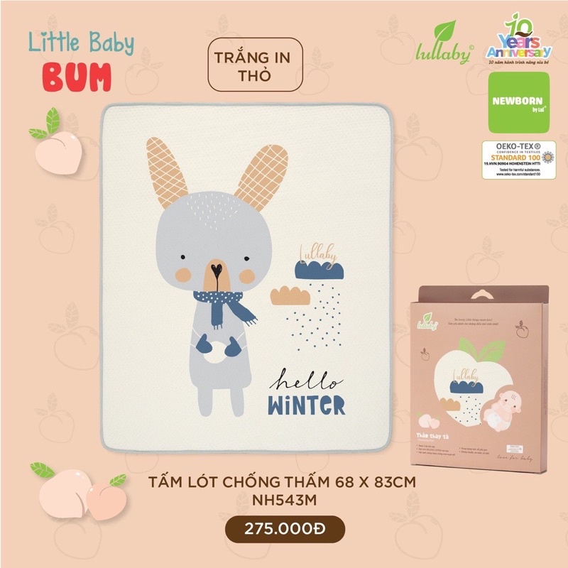 Tấm lót chống thấm Lullaby cho bé NH543M (68x83cm)