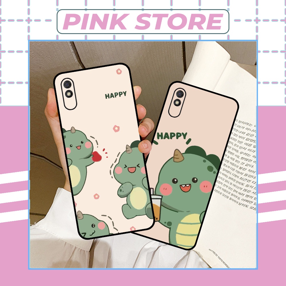 Ốp Xiaomi Redmi 9A siêu đẹp in hình khủng long chibi dễ thương