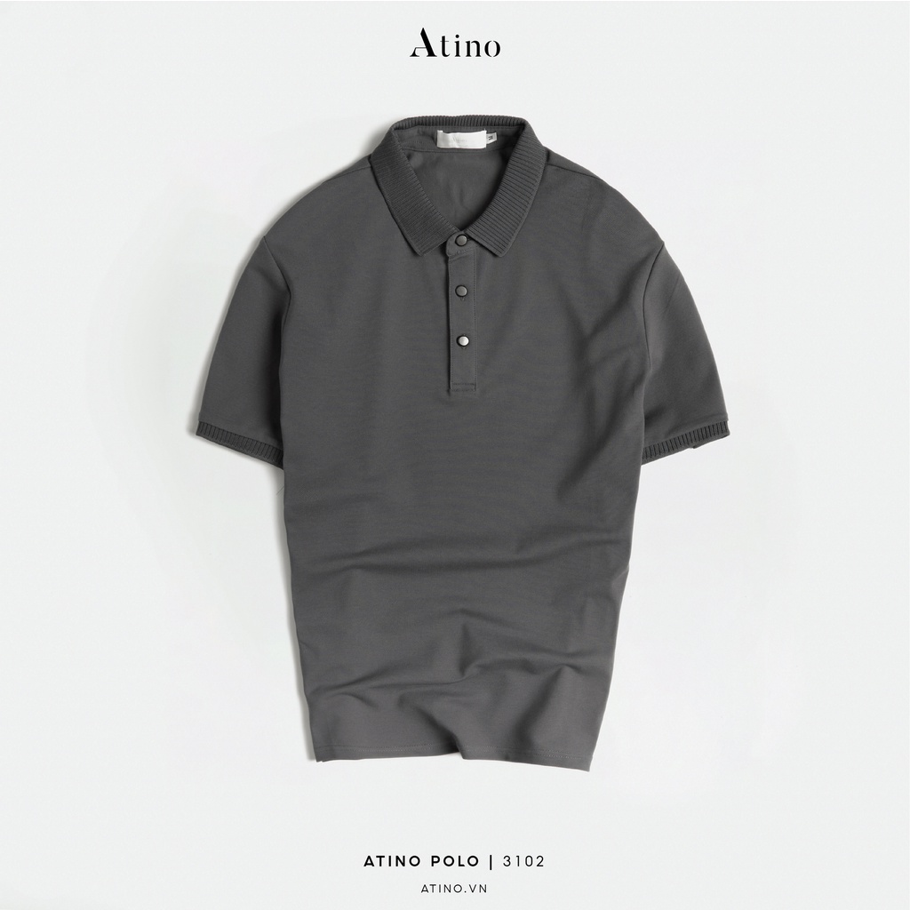 Áo Polo Nam ATINO vải cá sấu Cotton thoáng mát trẻ trung chuẩn form regular PL6.3102