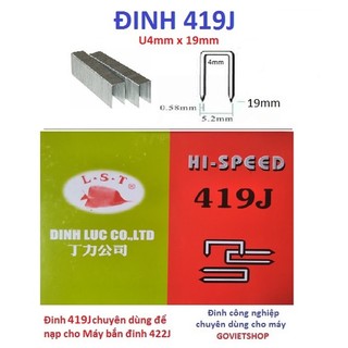 Đinh 419J hộp 5000 cây ghim bấm gỗ ván nạp Máy bắn đinh 422J