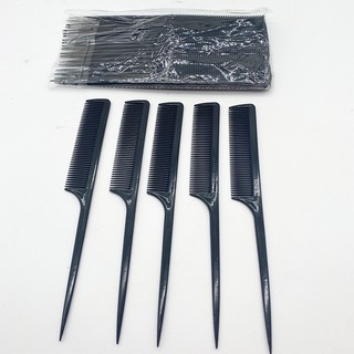 Combo 4 lược chia tóc đuôi nhựa (Đen)