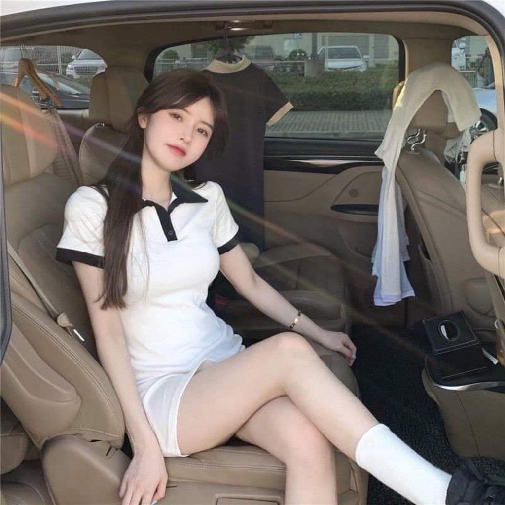 Váy polo nữ ngắn tay dáng xòe kiểu ôm body cá tính phong cách công sở basic sexy dạo phố đi học siêu xinh V006 | BigBuy360 - bigbuy360.vn