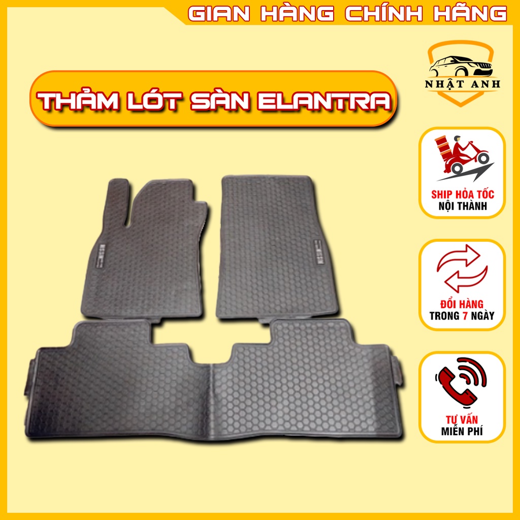 Tấm Lót Sàn Ô Tô Nhật Anh - Thảm Lót Sàn Elantra, Thảm Sàn Cao Su Đúc Không Mùi, Cao Cấp Nissin