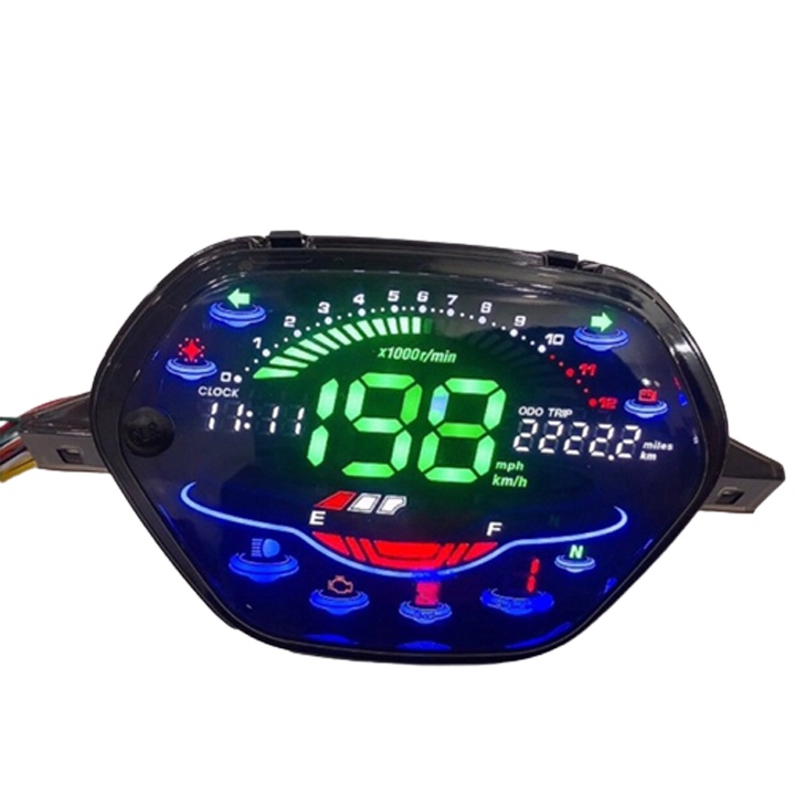 Đồng hồ điện tử Plus gắn xe Wave 110 nhỏ - Wave anpha cũ - Wave ZX đời 2002 đến 2006 - SPG8846