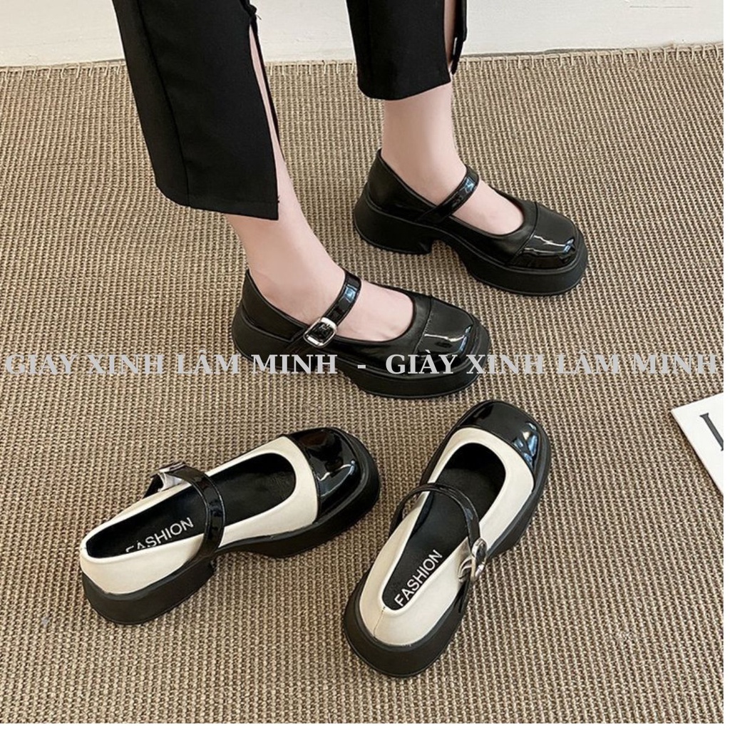 Giày Nữ MaryJane Nâng Đế - Giày Đốc Nữ Lolita Đế Bánh Mì Da Mềm Siêu Xinh 467