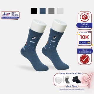 Combo 5 đôi Tất Nữ cổ trung hoạ tiết chim cánh cụt T&T SOCKS & HOSIERY
