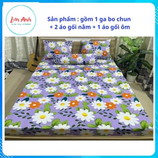 Bộ drap ga nệm mẫu mới thun lạnh hàn quốc in 3d - cao cấp đủ size