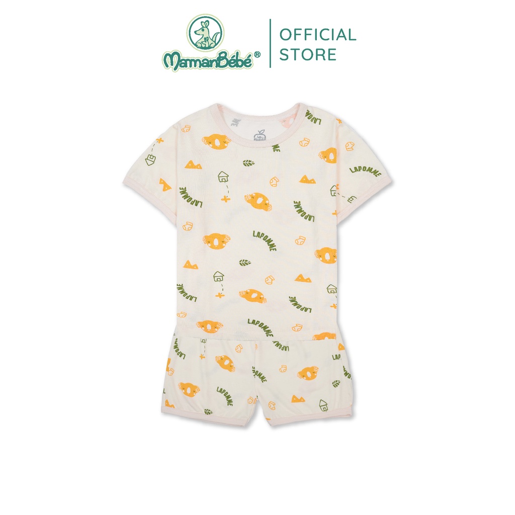 (MamanBébé chính hãng) Bộ đồ cộc tay La Pomme Sweet Pattern