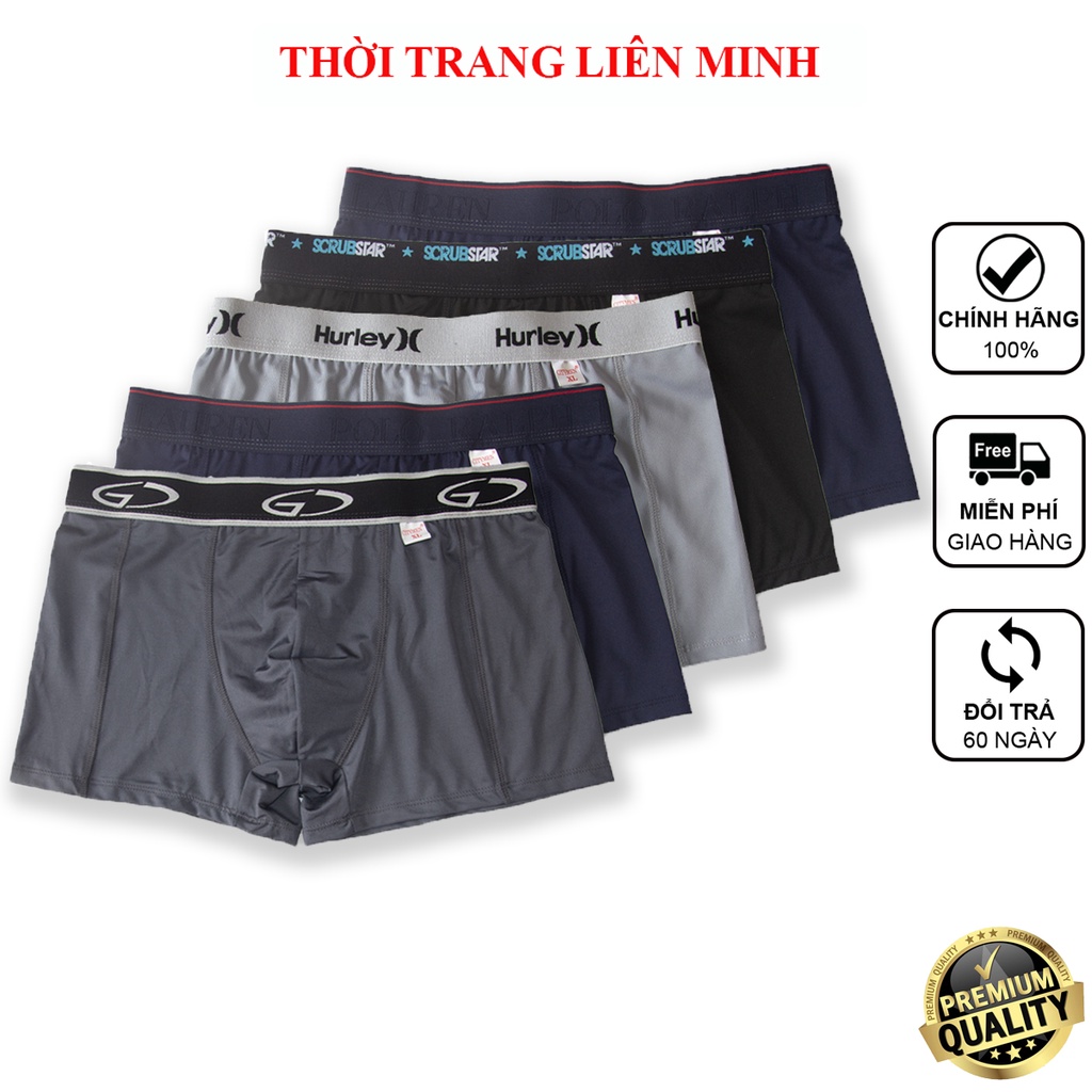Combo 4 Quần lót nam boxer CITYMEN nhiều lưng cao cấp thun lạnh 4 chiều sịp đùi nam