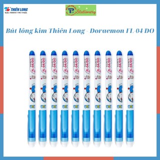 Bút lông kim thiên long - doraemon mực xanh, đỏ, tím fl-04/do