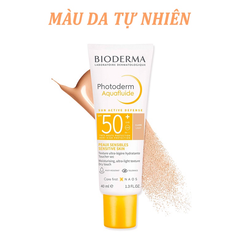 Kem Chống Nắng Giảm Bóng Nhờn Cho Mọi Loại Da Bioderma Photoderm Aquafluide SPF50+ 40ml