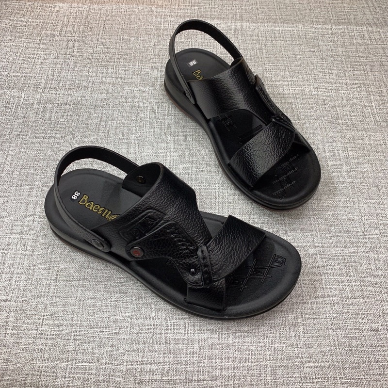 dép da nam da bò  đế kếp 3 p trống trơn trượt siêu bền siêu êm!!!