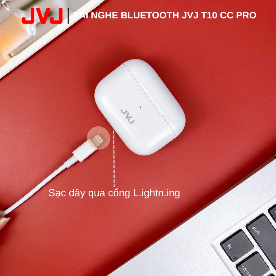 Tai Nghe Bluetooth 5.0 JVJ T10 cảm biến vân tay, xuyên âm, sử dụng cho tất cả các dòng điện thoại - BH 12 Tháng