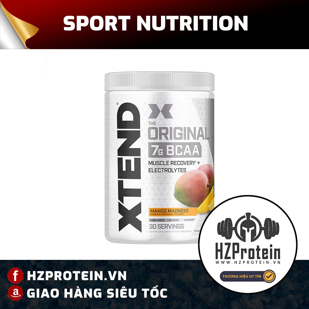 XTEND BCAA - BCAA HỖ TRỢ PHỤC HỒI CƠ, BÙ NƯỚC KHI TẬP THỂ THAO (30 LẦN DÙNG)