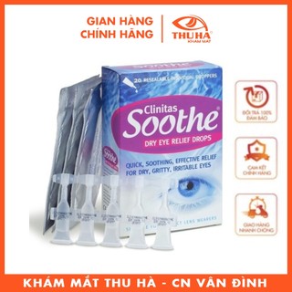 Dung dịch nhỏ mắt clinitas soothe® 0.4 - hộp 20 ống - italy