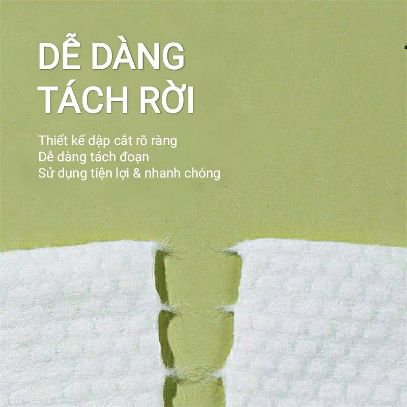 Sét 6 cuộn  khăn Mặt Khô Đa Năng Beibeirou Hữu Cơ Organic 100%