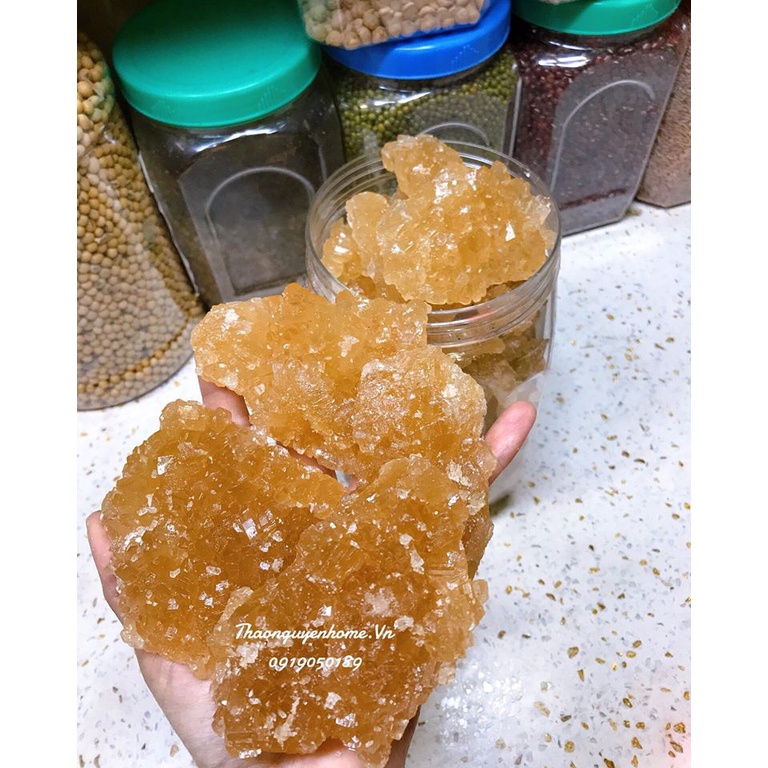 Đường phèn mật mía kết tinh từ mật mía nguyên chất hoàn toàn tự nhiên, đóng gói 0.5-1kg_Đặc sản xứ Nghệ