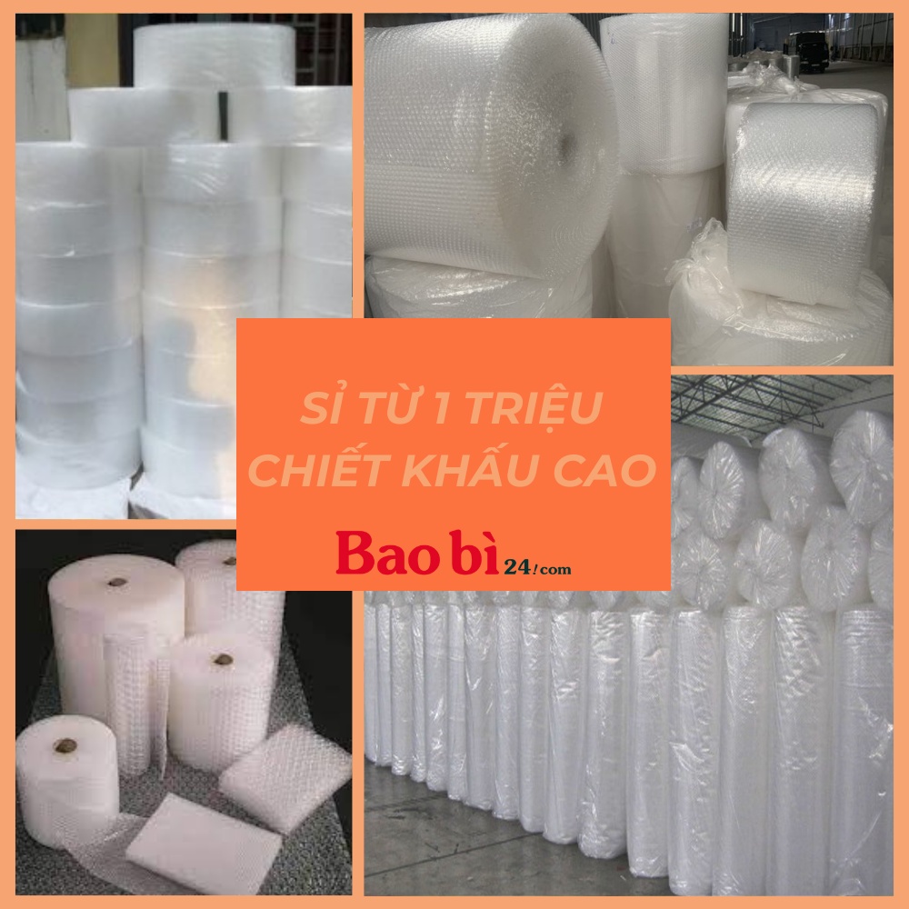 BaoBi24 Cuộn Bóng Khí - xốp nổ - Gói hàng - Bọc hàng - Dài 100m Kích thước 20cm, 30cm, 40cm