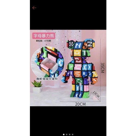 Lego gấu bearbrick size 35cm tặng búa khách lựa mẫu chat shop