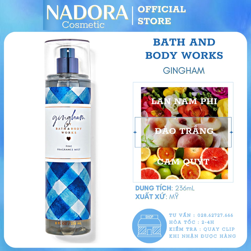 Xịt Thơm Toàn Thân Bath And Body Works - Gingham Body Mist