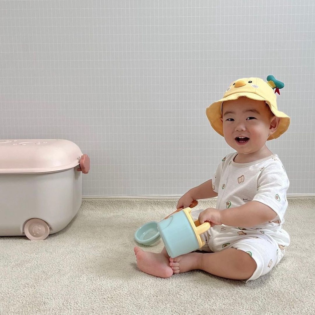 CocoHani nội địa Hàn Quốc Bộ cộc hè cotton giấy cho bé trai và bé gái