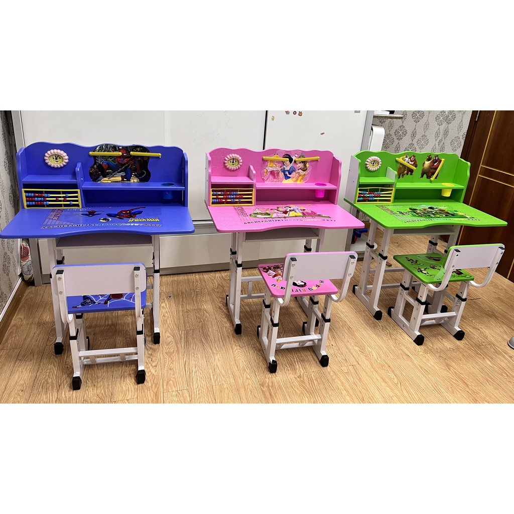 Bàn học thông minh có kệ sách cho bé 838