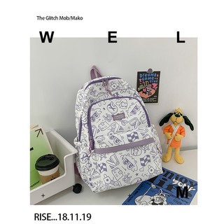 Balo đi học vải canvas chống thấm size rộng quai đeo chắc chắn nhiều ngăn