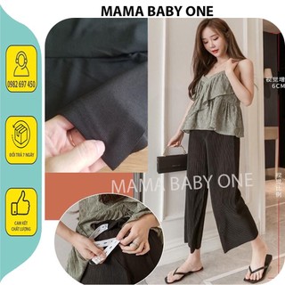 Quần bầu mùa hè-quần bầu công sở ống rộng chất thun tăm lạnh siêu mát, thoải mái cho mẹ bầu, giá rẻ