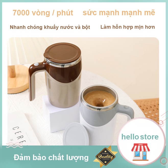 Tự Động Khuấy Cà Phê Sữa Trái Cây Khuấy Từ Cốc Inox Lười Xoay Cốc
