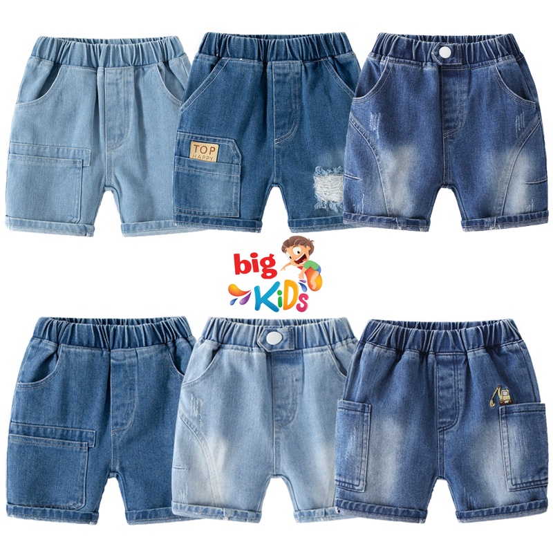 Quần bò bé trai short jean mùa hè cho trẻ em 2 đến 7 tuổi Bigkids