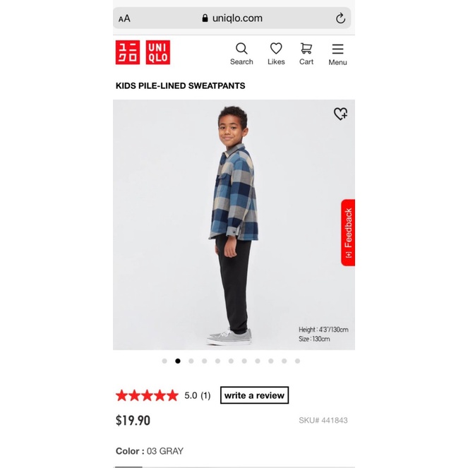 Quần dài Uniqlo xuất dư xịn cho bé trai 3-7T