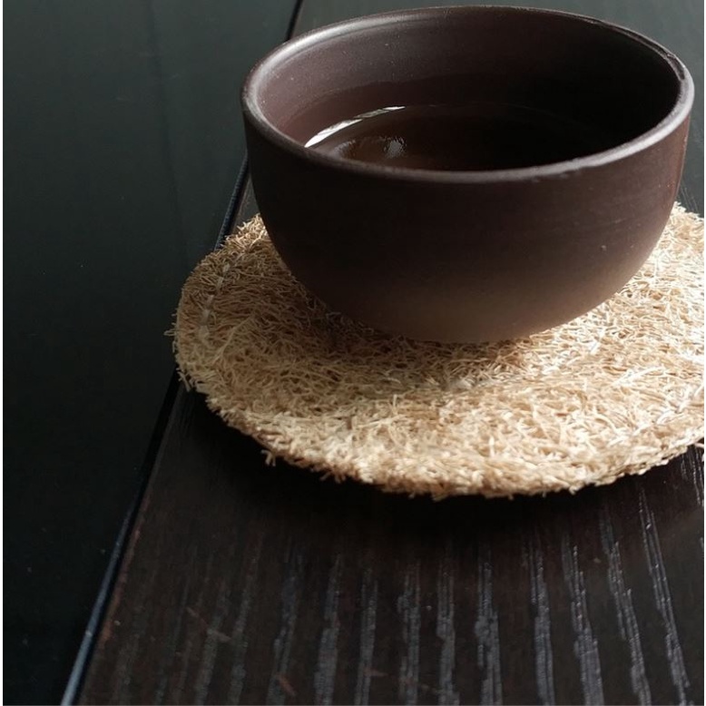 Miếng Xơ Mướp Tự Nhiên Lót Chén Đĩa Tái Sử Dụng Được, chất liệu 100% organic