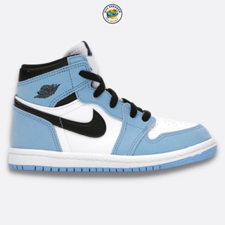 Giày Jordan Xanh Dương cổ cao - Giày JD1 Jordan Xanh Dương Cao thời trang đế cao su non, vải và da cao xấp đủ phụ kiện