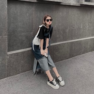 ĐẦM YẾM JEANS HAI DÂY