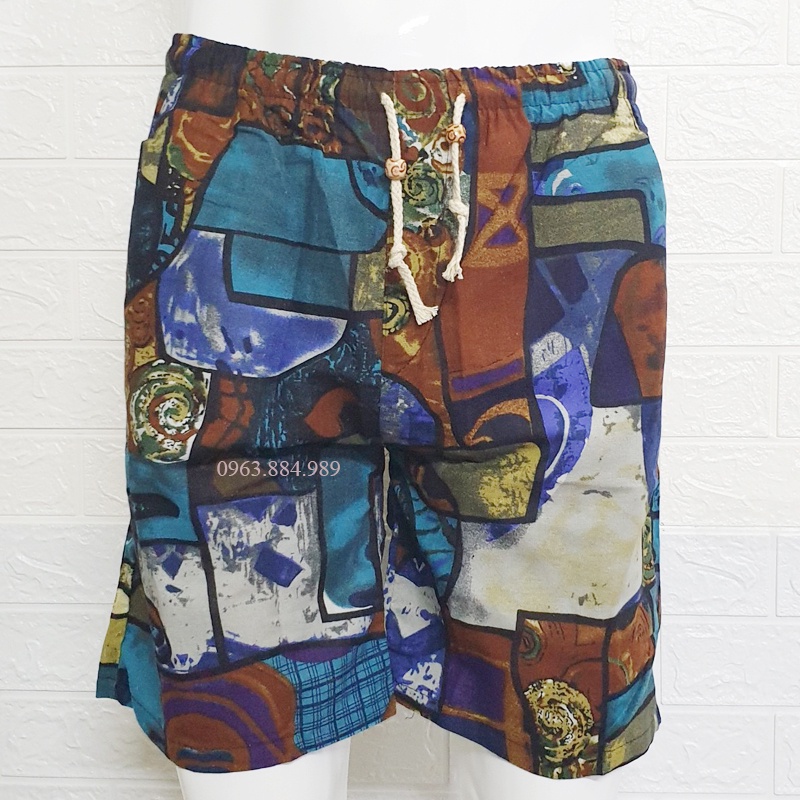 Quần đùi chất đũi thoáng mát Đ.07 in hình đẹp cho anh em - Ảnh, video shop làm