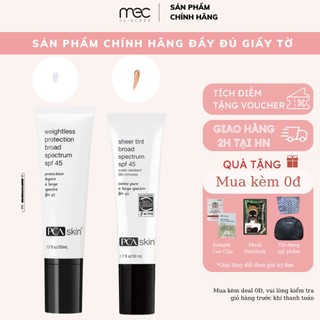 Kem chống nắng mỏng nhẹ, không kết dính cho da dầu PCA Weightless Protection Broad Spectrum SPF 45 - Mecskincare